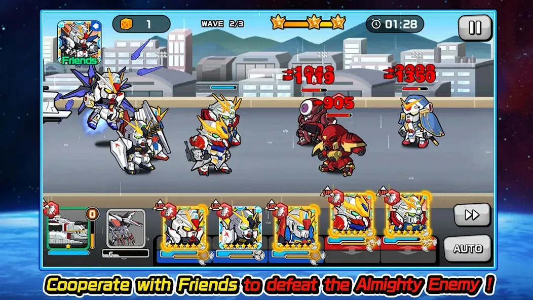 LINE: Gundam Wars [MOD: безлимитные ресурсы и мощные юниты] Screenshot 5