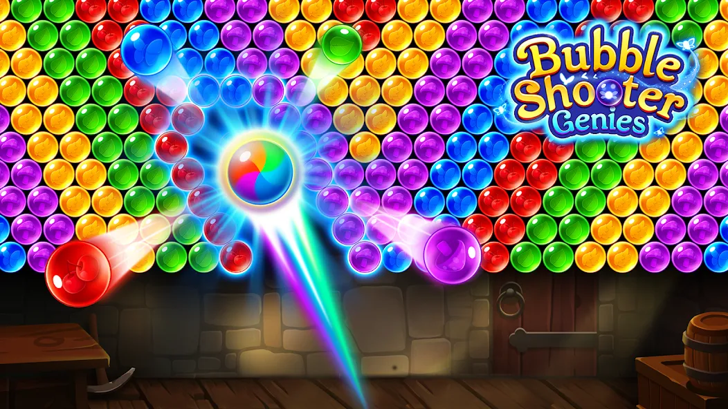 Bubble Shooter Genies [MOD: безлимитные монеты и жизни] Screenshot 3