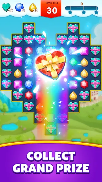 Jewels Legend - Match 3 Puzzle [MOD: без рекламы и бесконечные жизни] Screenshot 5