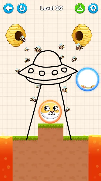 Draw to Save - Save the Dog [MOD: без рекламы и все уровни открыты] Screenshot 2