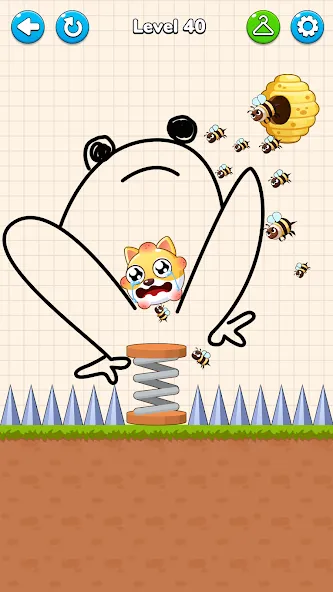 Draw to Save - Save the Dog [MOD: без рекламы и все уровни открыты] Screenshot 3