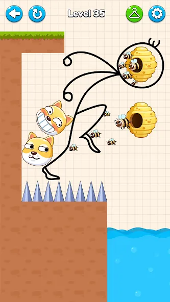 Draw to Save - Save the Dog [MOD: без рекламы и все уровни открыты] Screenshot 4