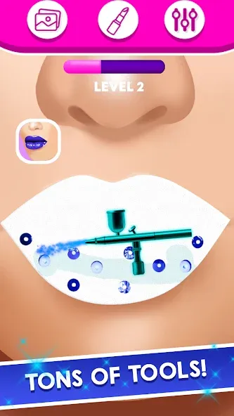 Lip Art Makeup Beauty Game [MOD: безлимитные деньги и все скины] Screenshot 4