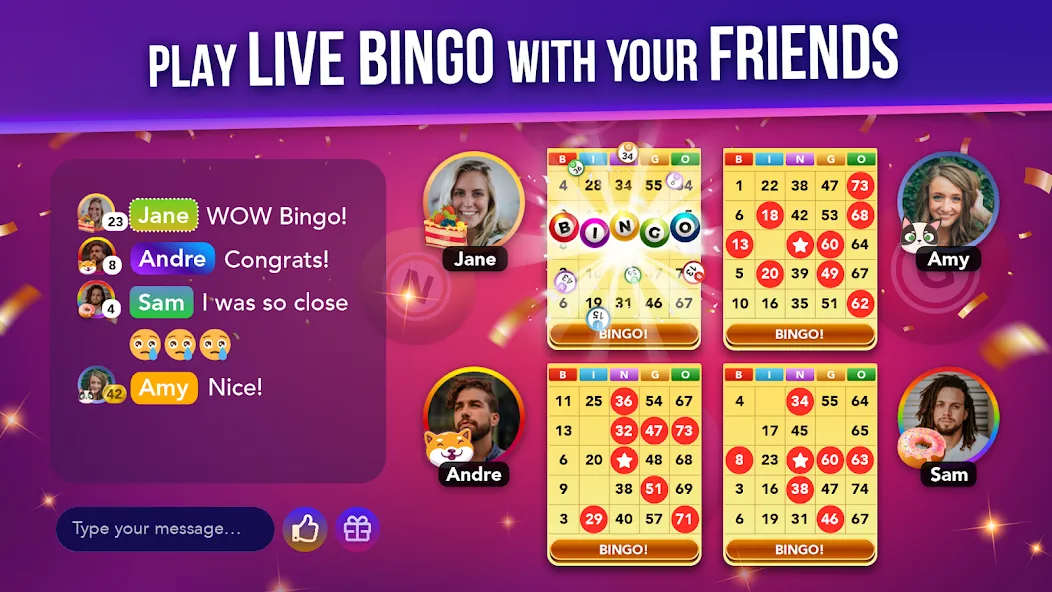 Live Play Bingo: Real Hosts [MOD: безлимитные фишки и бонусы] Screenshot 5
