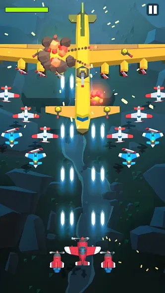 Burning Sky: Aircraft Combat [MOD: безлимитные ресурсы и мощное оружие] Screenshot 5