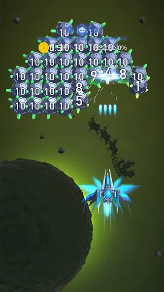 Dust Settle 3D - Galaxy Attack [MOD: безлимитные деньги и оружие] Screenshot 2