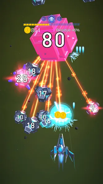 Dust Settle 3D - Galaxy Attack [MOD: безлимитные деньги и оружие] Screenshot 3
