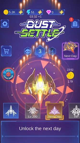 Dust Settle 3D - Galaxy Attack [MOD: безлимитные деньги и оружие] Screenshot 4