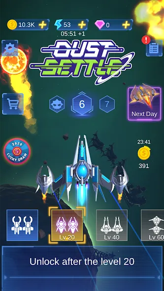 Dust Settle 3D - Galaxy Attack [MOD: безлимитные деньги и оружие] Screenshot 5
