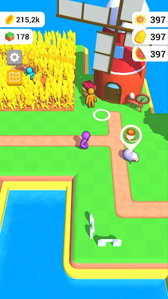 Farm Land - Farming life game [MOD: безлимитные монеты и ресурсы] Screenshot 1