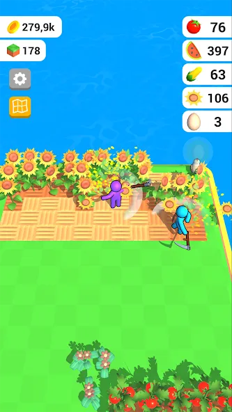 Farm Land - Farming life game [MOD: безлимитные монеты и ресурсы] Screenshot 3