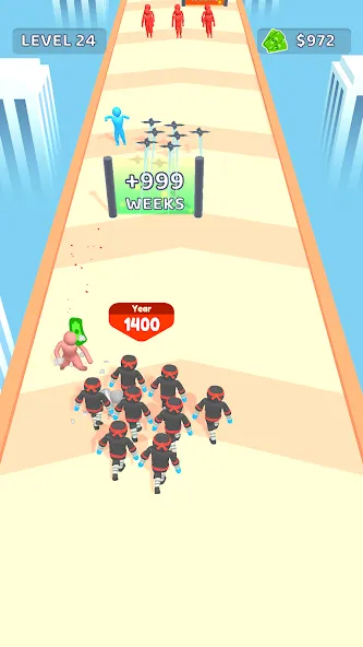 Crowd Evolution! [MOD: безлимитные деньги и усиленная толпа] Screenshot 2
