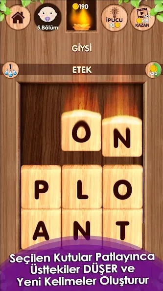 Düşen! Kelime Oyunu [MOD: безлимитные подсказки и жизни] Screenshot 2
