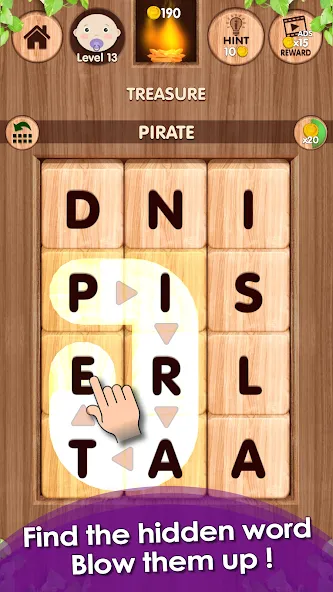 Falling Word Games - Addictive [MOD: открыты все уровни и подсказки] Screenshot 1