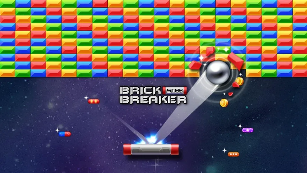 Brick Breaker Star: Space King [MOD: без рекламы и бесконечные жизни] Screenshot 1