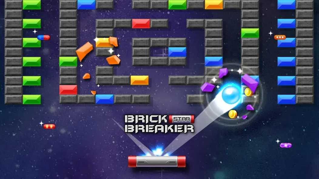 Brick Breaker Star: Space King [MOD: без рекламы и бесконечные жизни] Screenshot 3