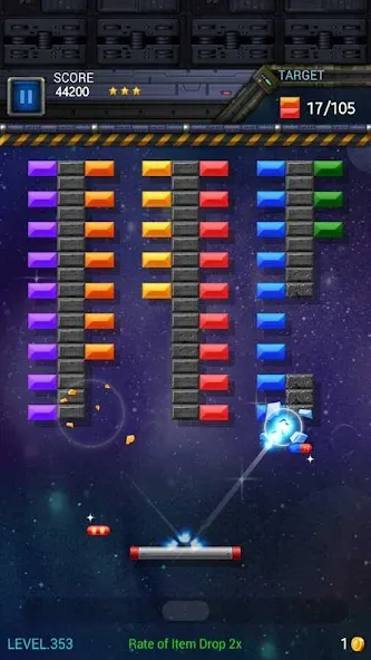 Brick Breaker Star: Space King [MOD: без рекламы и бесконечные жизни] Screenshot 4