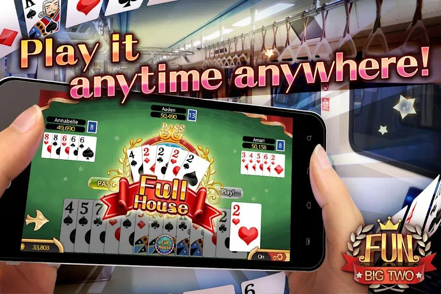 Fun Big 2 Taiwan: Card Craze [MOD: безлимитные монеты и бонусы] Screenshot 3