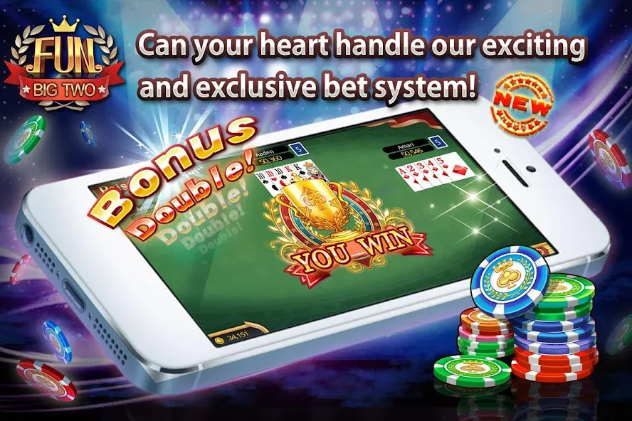 Fun Big 2 Taiwan: Card Craze [MOD: безлимитные монеты и бонусы] Screenshot 4