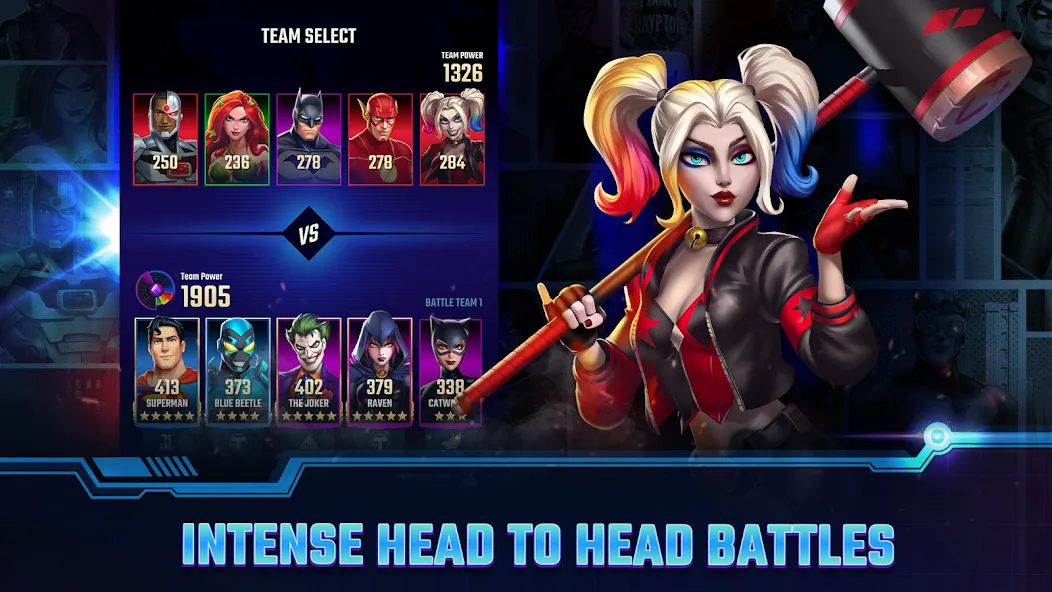 DC Heroes &amp; Villains: Match 3 [MOD: безлимитные деньги и энергия] Screenshot 2