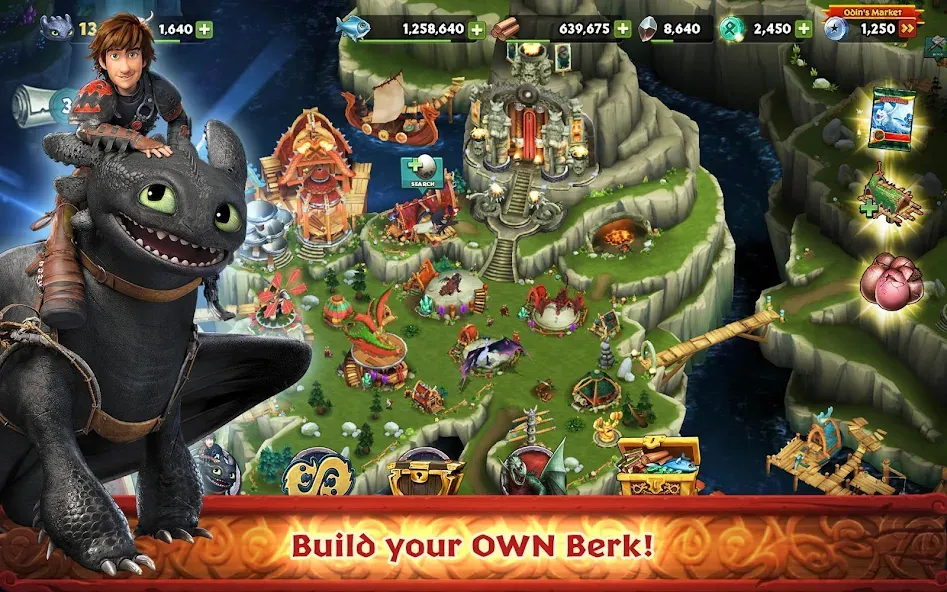 Dragons: Rise of Berk [MOD: безлимитные ресурсы и быстрый прогресс] Screenshot 1
