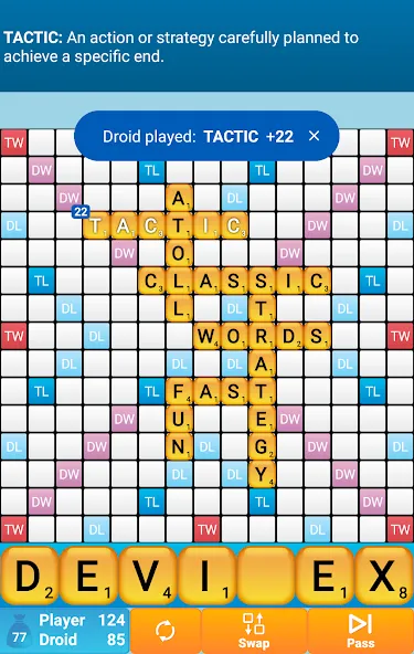 Classic Words Solo [MOD: подсказки и безлимитные ходы] Screenshot 1
