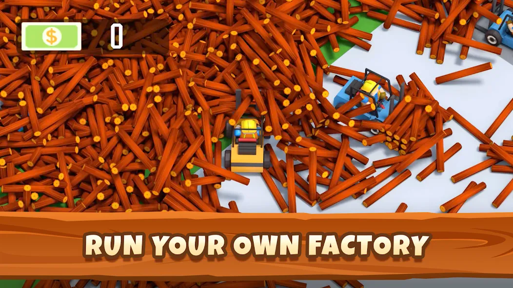 Idle Lumber - Bedrijfs Magnate [MOD: безлимитные деньги и ресурсы] Screenshot 1