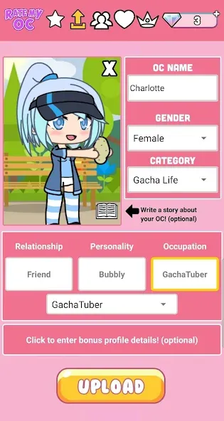 Rate My OC [MOD: оценка персонажей без ограничений] Screenshot 2