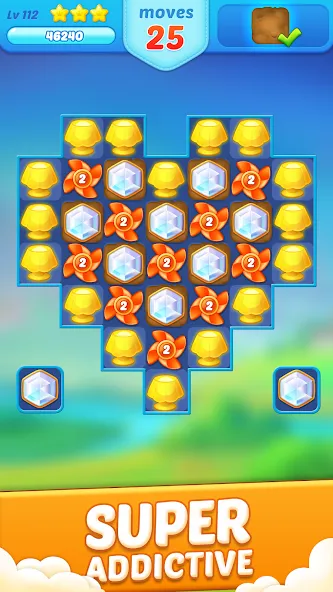 Jewel Crush™ - Match 3 Legend [MOD: безлимитные жизни и бустеры] Screenshot 1
