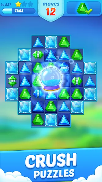 Jewel Crush™ - Match 3 Legend [MOD: безлимитные жизни и бустеры] Screenshot 3