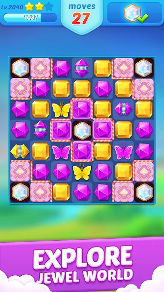 Jewel Crush™ - Match 3 Legend [MOD: безлимитные жизни и бустеры] Screenshot 4