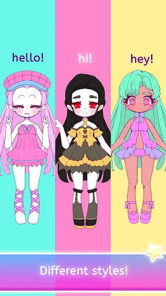 Mimistar dress up chibi doll [MOD: безлимитные монеты и все наряды] Screenshot 2