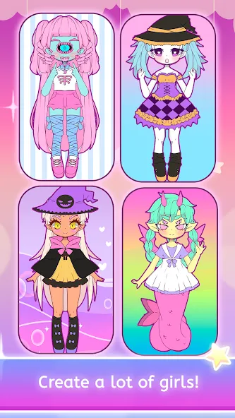 Mimistar dress up chibi doll [MOD: безлимитные монеты и все наряды] Screenshot 4