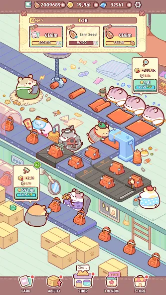Hamster Bag Factory : Tycoon [MOD: безлимитные деньги и ускоренное производство] Screenshot 4
