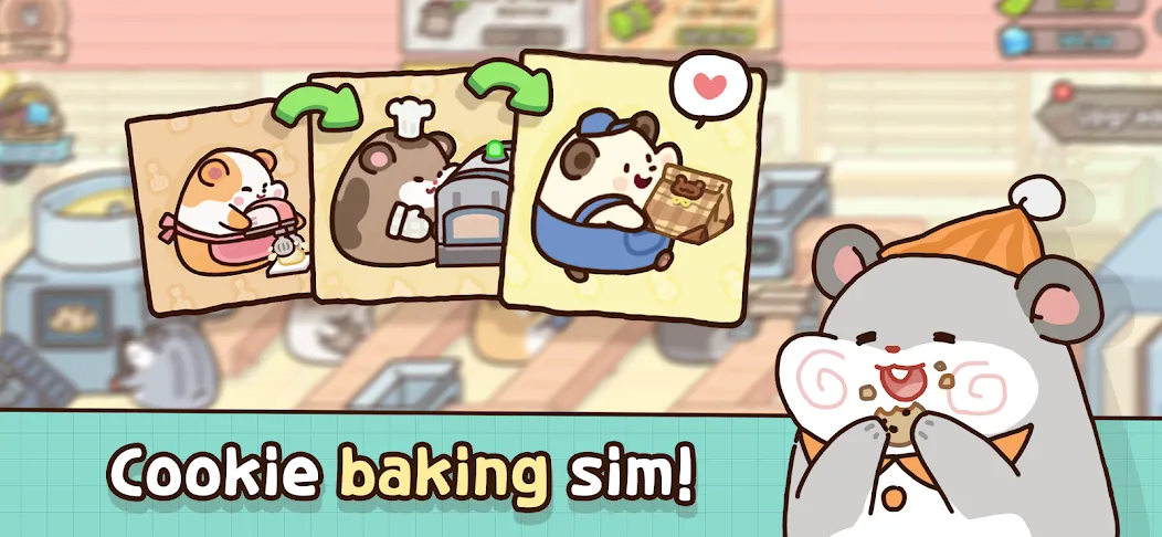 Hamster Cookie Factory [MOD: безлимитные монеты и ускоренное производство] Screenshot 1