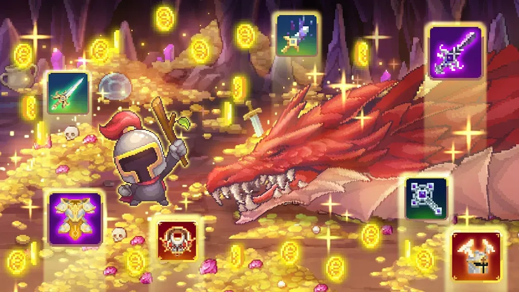 Retro Hero Mr Kim : Idle RPG [MOD: безлимитные деньги и алмазы] Screenshot 2