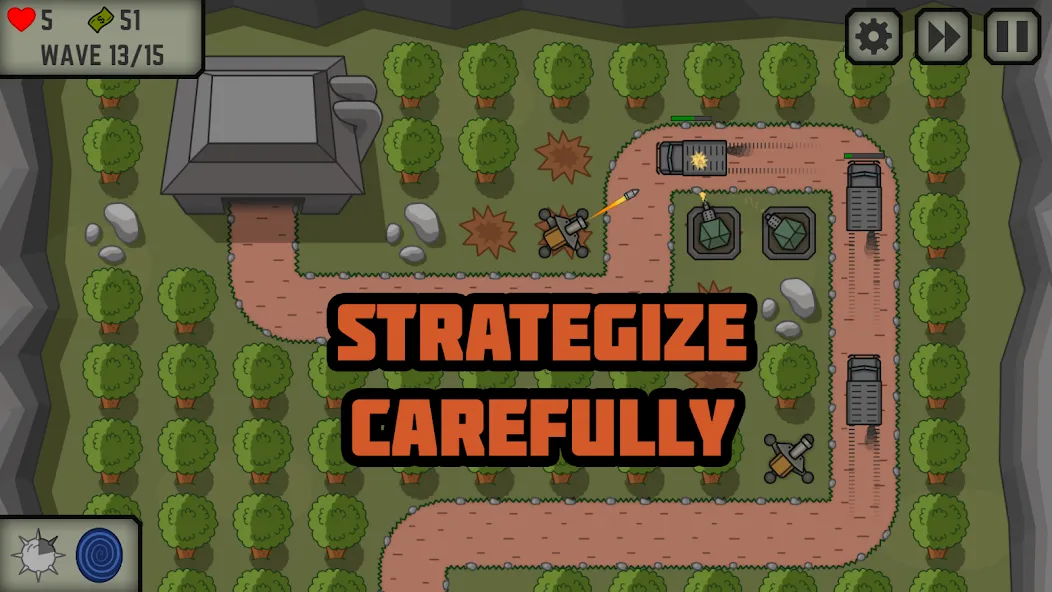 Tactical War: Tower Defense [MOD: безлимитные деньги и мощные войска] Screenshot 1