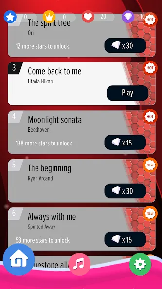 Piano Noir Ladybug Tiles 2 [MOD: безлимитные монеты и все песни] Screenshot 1