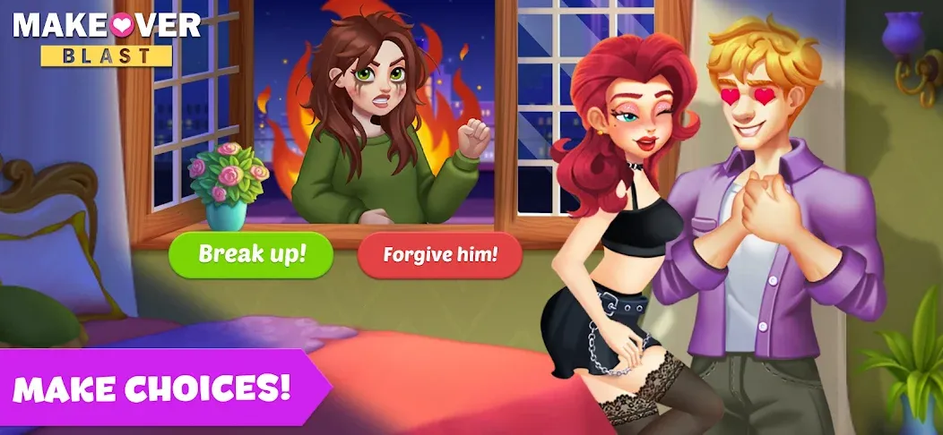Makeover Blast: Dressup Salon [MOD: безлимитные деньги и алмазы] Screenshot 1