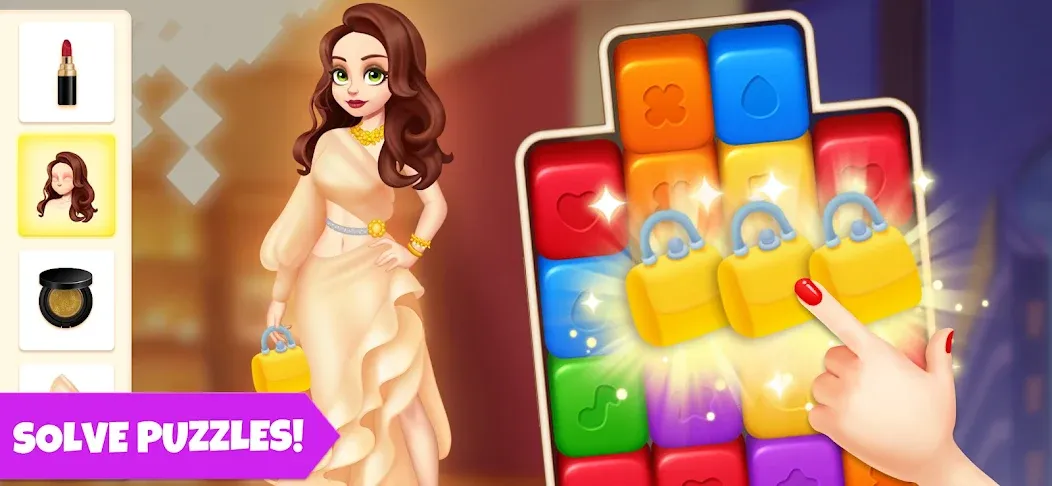 Makeover Blast: Dressup Salon [MOD: безлимитные деньги и алмазы] Screenshot 5
