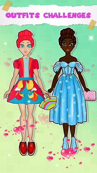 Paper Doll Dress up Games [MOD: все наряды и аксессуары открыты] Screenshot 3