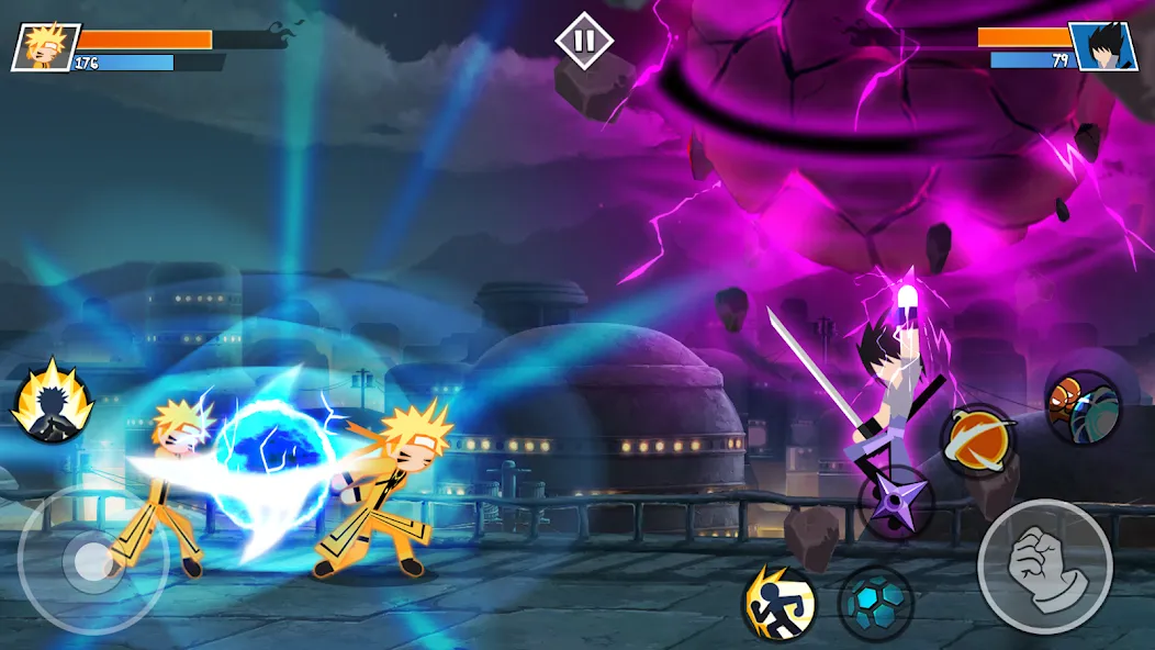 Stick Ninja Fight [MOD: безлимитные деньги и энергия] Screenshot 1