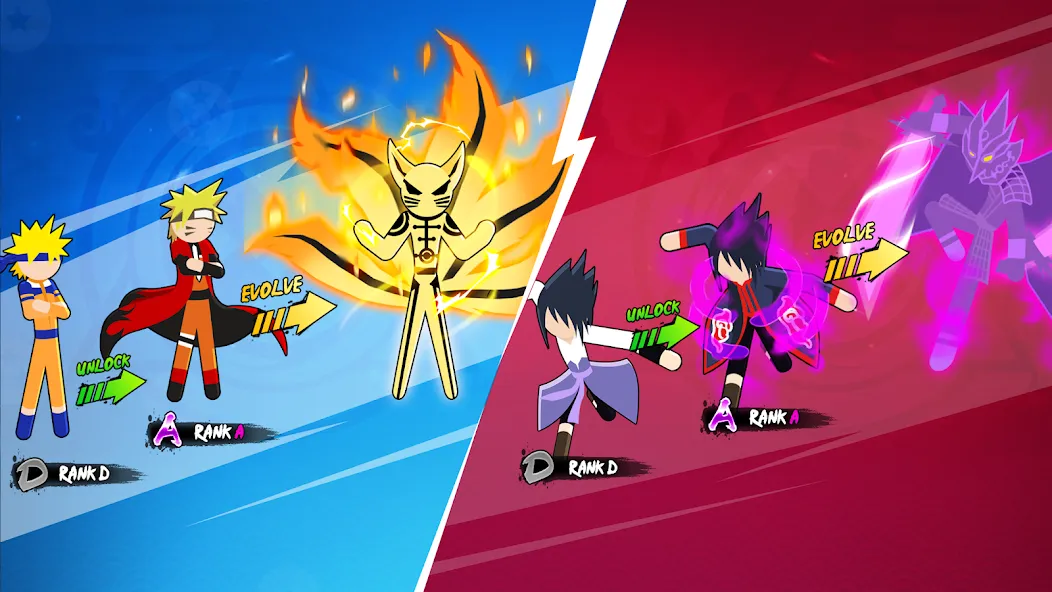 Stick Ninja Fight [MOD: безлимитные деньги и энергия] Screenshot 2