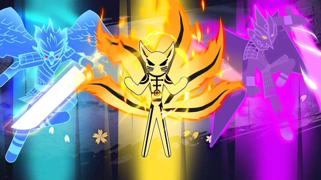 Stick Ninja Fight [MOD: безлимитные деньги и энергия] Screenshot 3