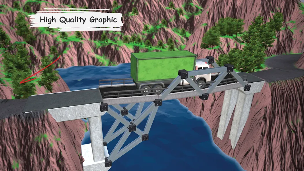 Bridgezz: Bridge Construction [MOD: безлимитные деньги и все уровни] Screenshot 1