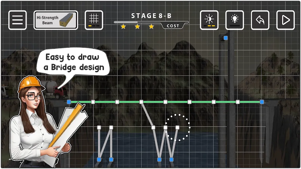 Bridgezz: Bridge Construction [MOD: безлимитные деньги и все уровни] Screenshot 3