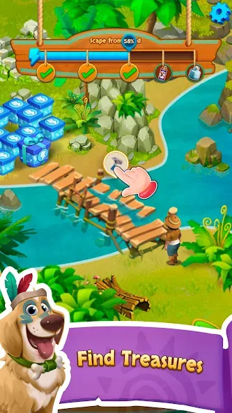 Island Adventure Jungle  Blast [MOD: безлимитные монеты и все уровни открыты] Screenshot 3