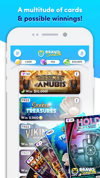 Bravoscratch, scratch games! [MOD: неограниченные награды и быстрый прогресс] Screenshot 3