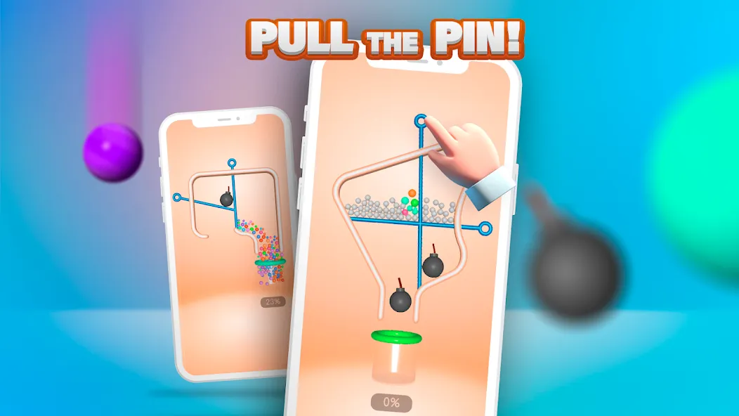 Pull the Pin [MOD: без рекламы и все уровни открыты] Screenshot 5