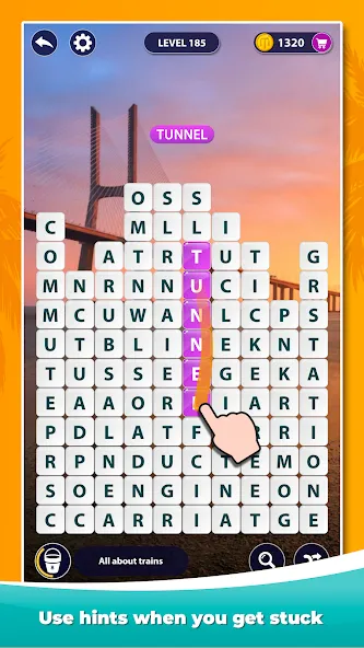 Word Surf - Word Game [MOD: безлимитные подсказки и открыты все уровни] Screenshot 3